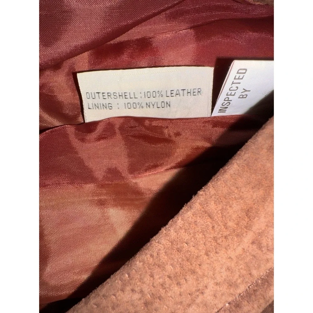 Vintage Forenza Suede Leather Women's Sz 4 Shorts 80's Y2K High Rise Brown + Red